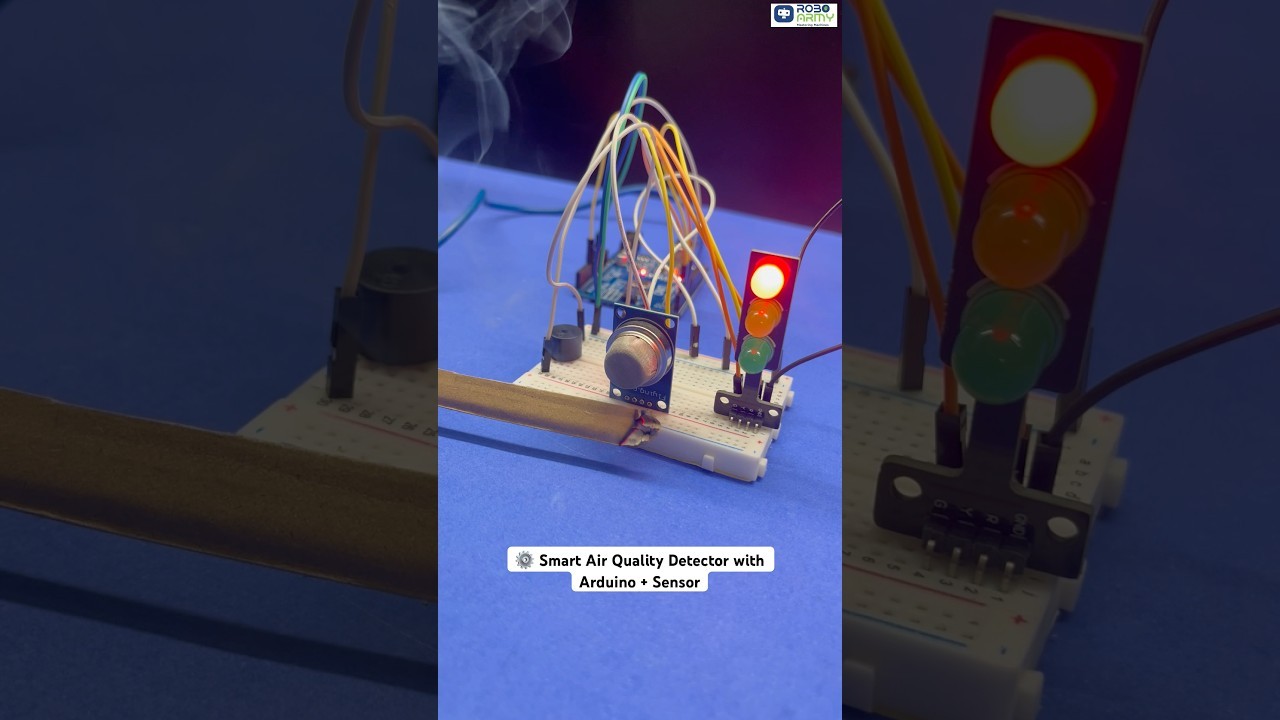 Figure 3: Working Model Setup, Scientific Diagram & Project Prototype for Air Quality Monitor Working Model Using Mq135