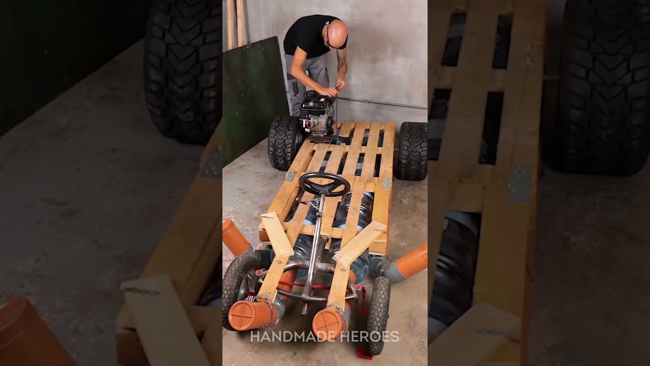 Figure 2: Working Model Setup, Scientific Diagram & Project Prototype for Amphibious All Terrain Vehicle Paddle Wheels Model