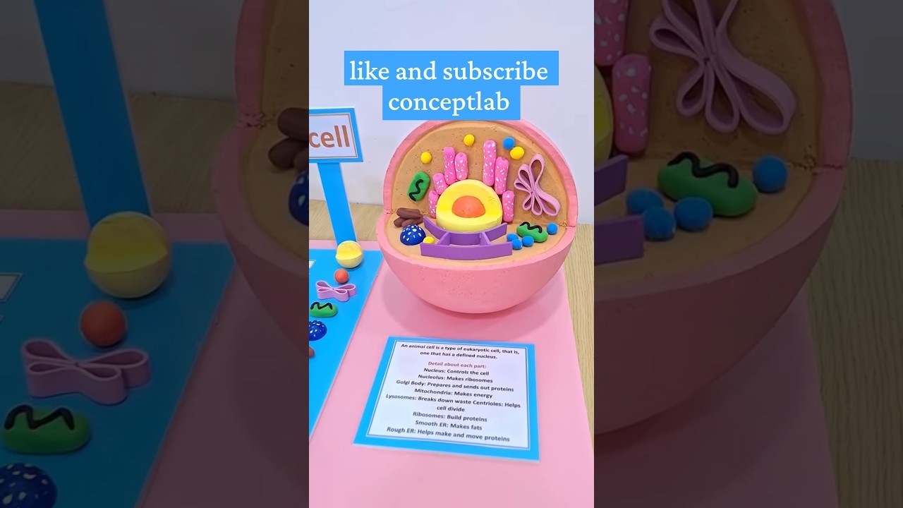 Figure 4: Working Model Setup, Scientific Diagram & Project Prototype for Animal Cell Organelles Resin Embedded Cutaway Model