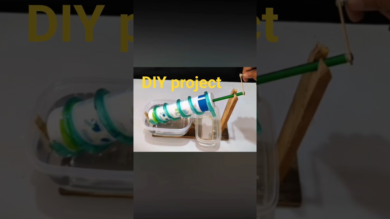 Figure 4: Working Model Setup, Scientific Diagram & Project Prototype for Archimedes Screw Rotary Water Lifter Working Model