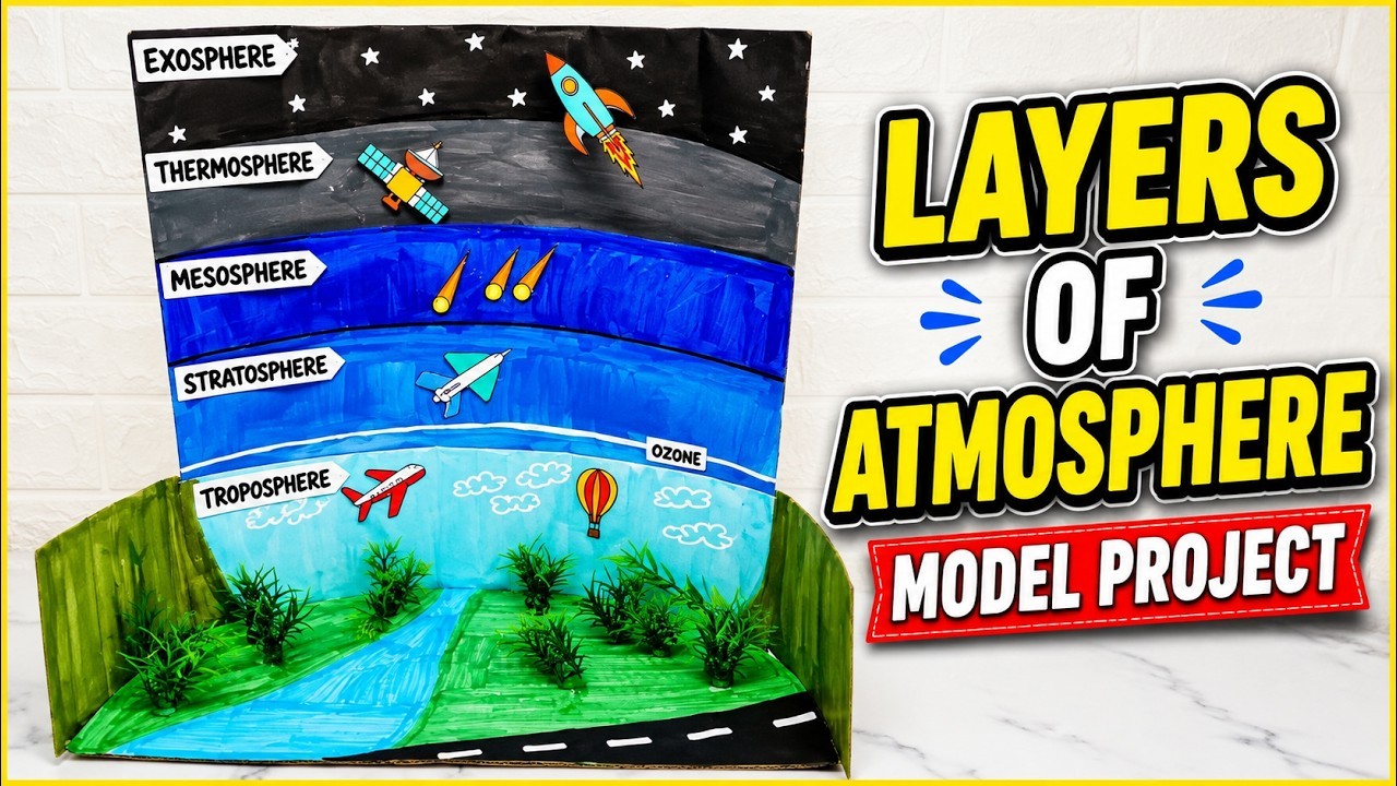 Figure 2: Working Model Setup, Scientific Diagram & Project Prototype for Atmospheric Layers Pressure Temperature Gradient Tower