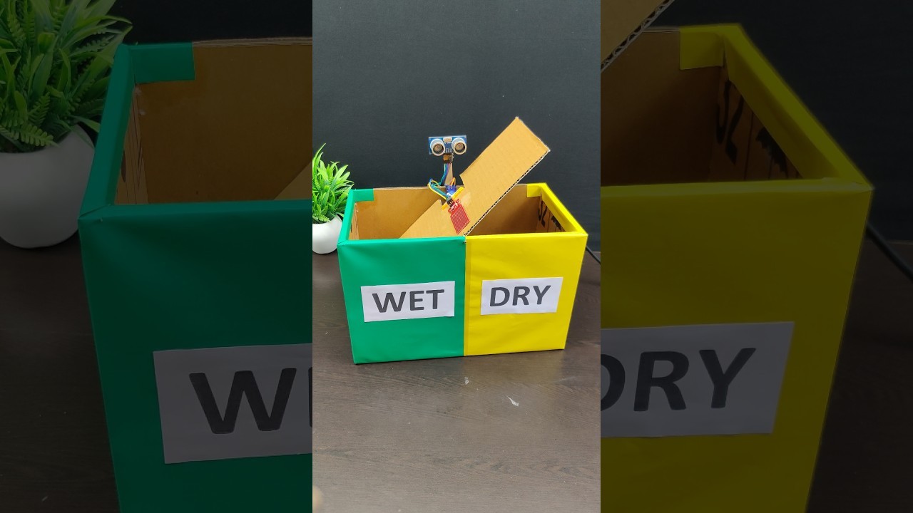 Figure 4: Working Model Setup, Scientific Diagram & Project Prototype for Automated Dry And Wet Waste Metal Sorting Bin Conveyor