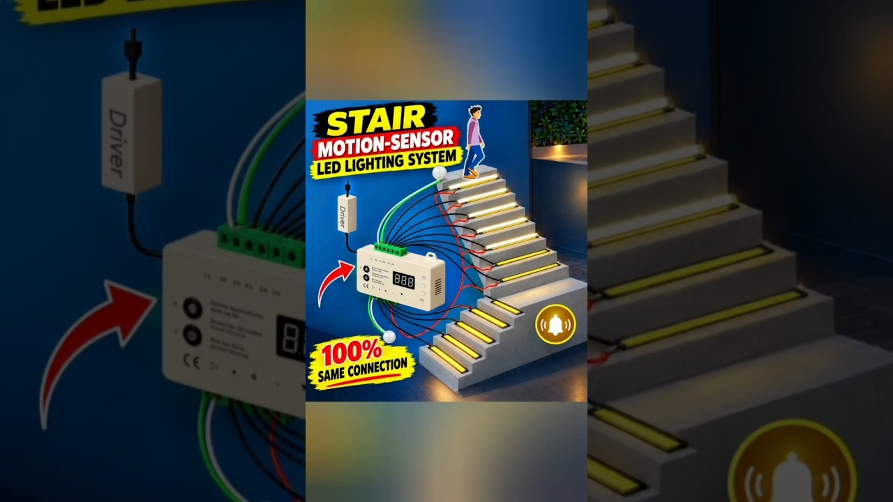 Figure 2: Working Model Setup, Scientific Diagram & Project Prototype for Automated Staircase Lighting Switch Pir Sensor Model