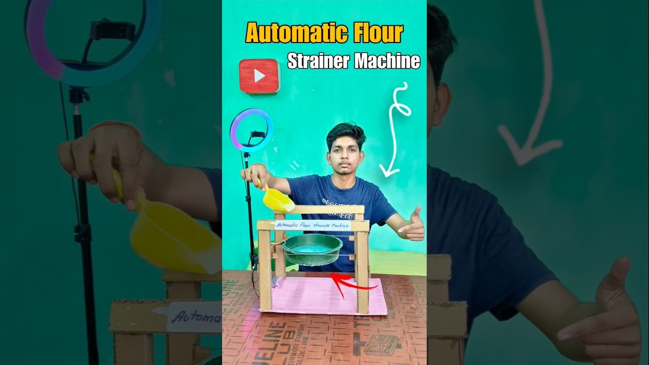 Figure 1: Working Model Setup, Scientific Diagram & Project Prototype for Automatic Grain Storage Silo Aeration Fan Chaff Screener
