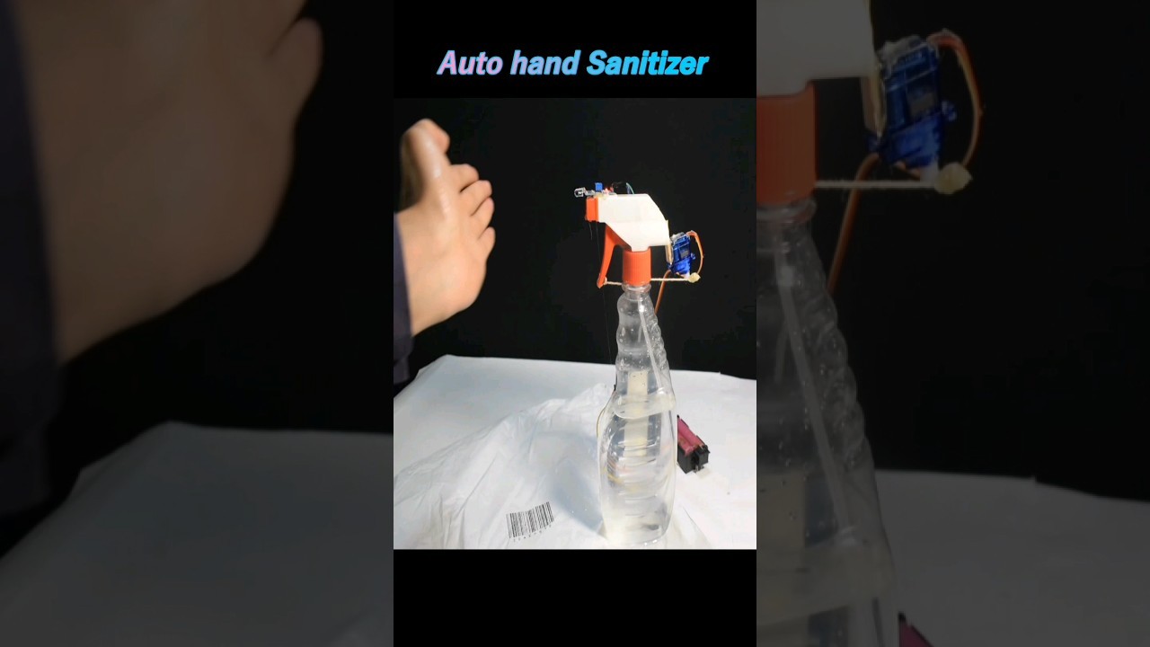 Figure 1: Working Model Setup, Scientific Diagram & Project Prototype for Automatic Hand Sanitizer Dispenser Working Model