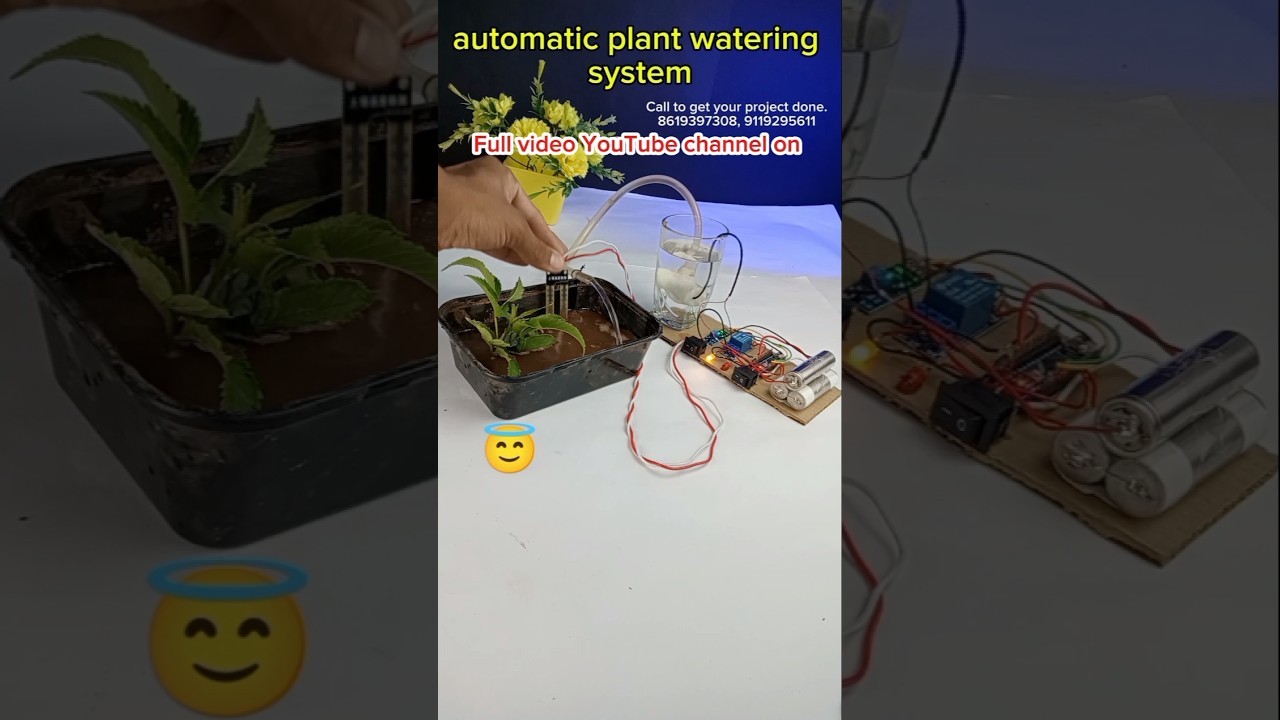 Figure 1: Working Model Setup, Scientific Diagram & Project Prototype for Automatic Plant Watering System Working Model