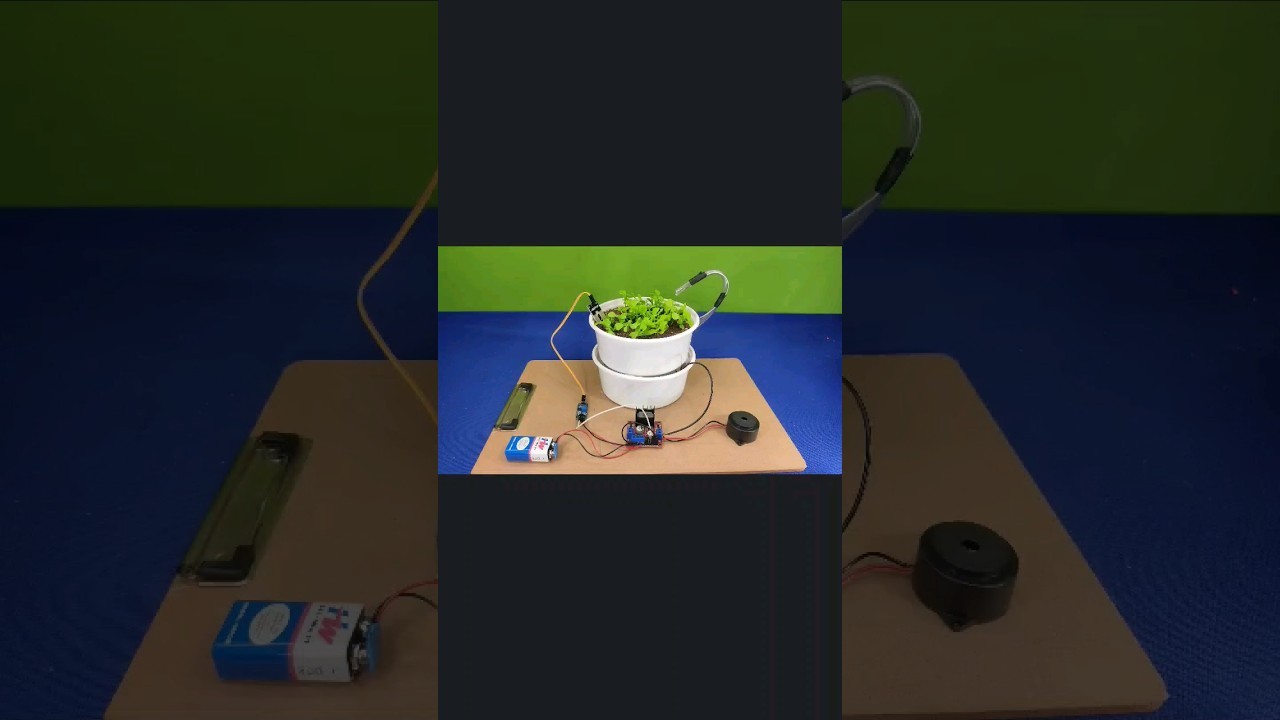 Figure 4: Working Model Setup, Scientific Diagram & Project Prototype for Automatic Plant Watering System Working Model