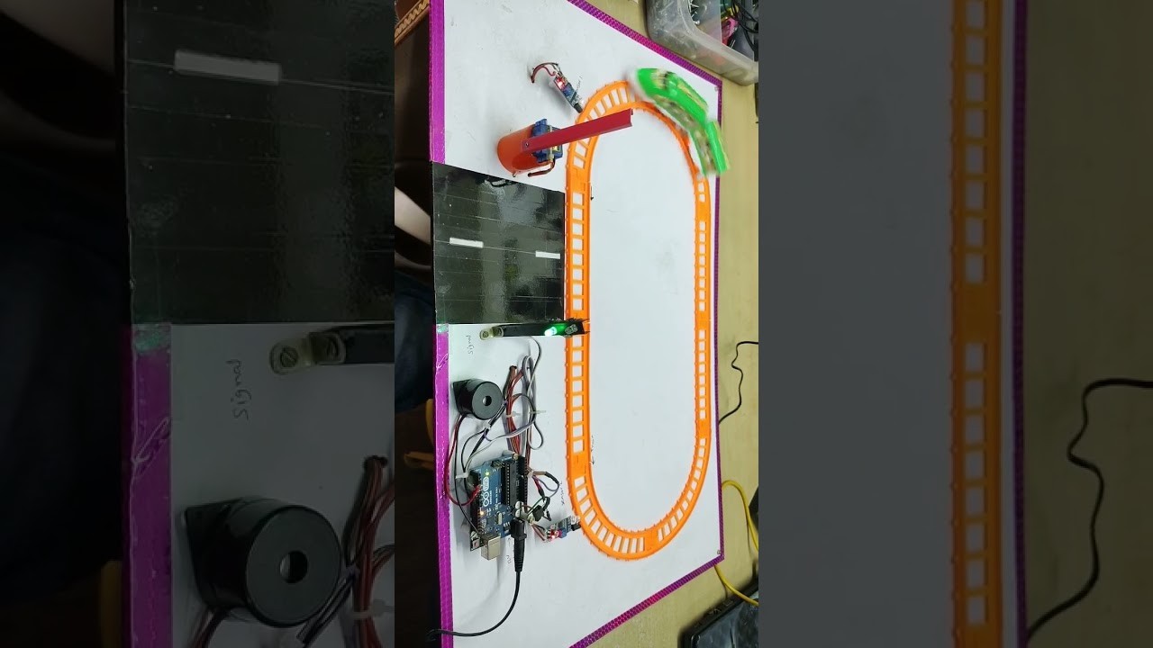 Figure 4: Working Model Setup, Scientific Diagram & Project Prototype for Automatic Railway Gate Controller Using Arduino