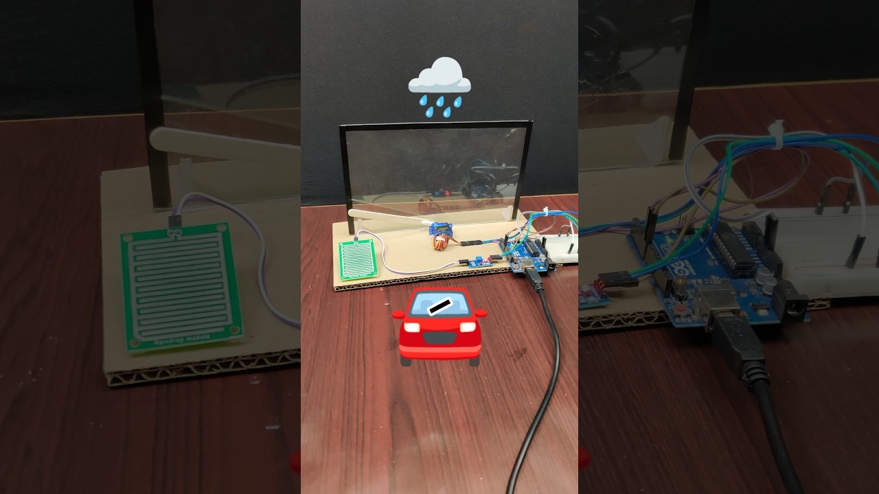Figure 3: Working Model Setup, Scientific Diagram & Project Prototype for Automatic Wiper Speed Controller For Car Windshield Model