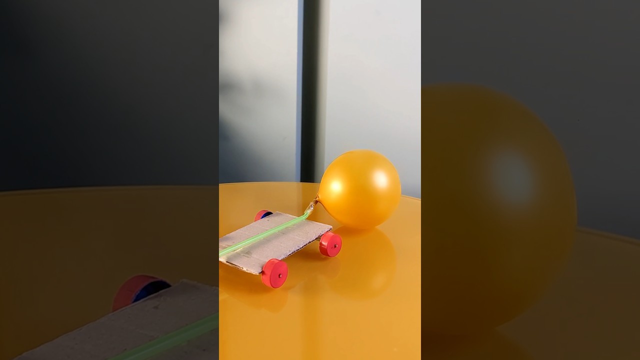 Figure 1: Working Model Setup, Scientific Diagram & Project Prototype for Balloon Powered Car Working Model
