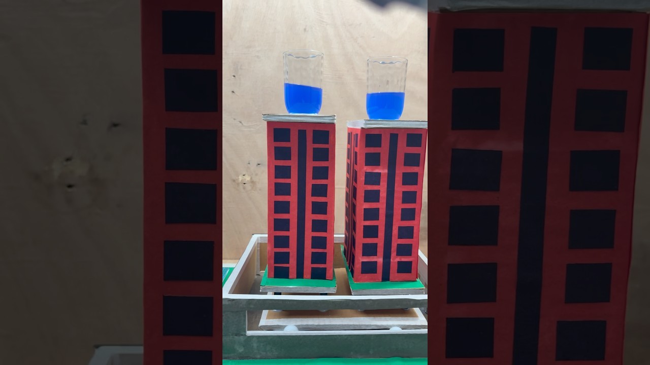 Figure 3: Working Model Setup, Scientific Diagram & Project Prototype for Base Isolation Bearing Rubber Pad Earthquake Building