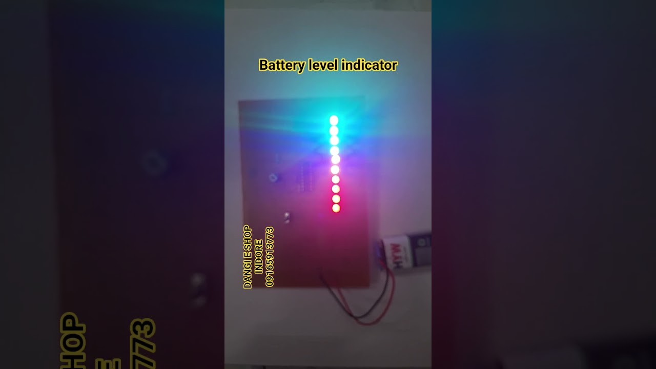 Figure 3: Working Model Setup, Scientific Diagram & Project Prototype for Battery Charge Level Monitor Lm3914 LED Bar Graph Model