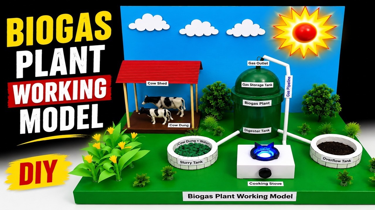 Figure 2: Working Model Setup, Scientific Diagram & Project Prototype for Biomass Plant Working Model