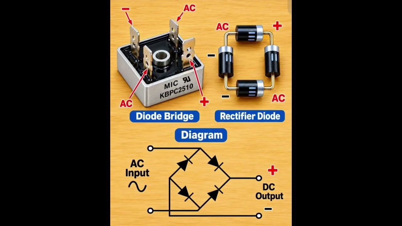 Figure 3: Working Model Setup, Scientific Diagram & Project Prototype for Bridge Rectifier Working Model On Breadboard