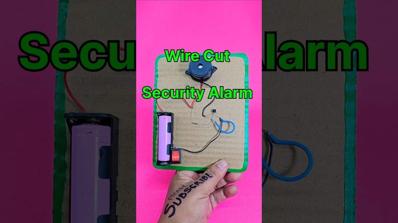 Figure 3: Working Model Setup, Scientific Diagram & Project Prototype for Burglar Alarm Working Model Using Buzzer