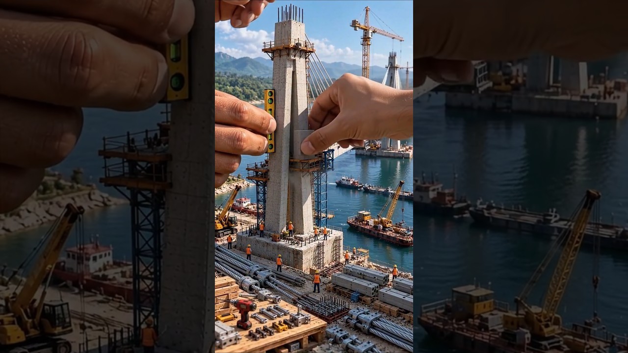 Figure 2: Working Model Setup, Scientific Diagram & Project Prototype for Cable Stayed Suspension Bridge Fan Vs Harp Stay Rig