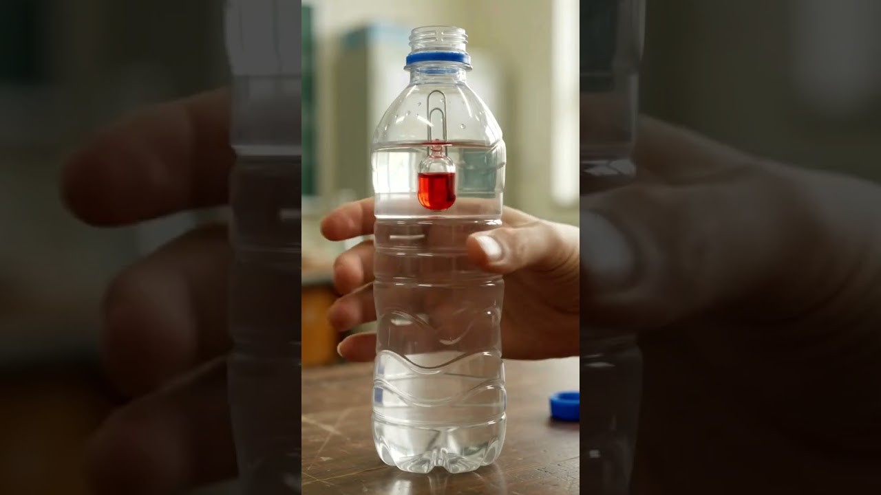 Figure 2: Working Model Setup, Scientific Diagram & Project Prototype for Cartesian Diver Buoyancy And Pressure Working Model