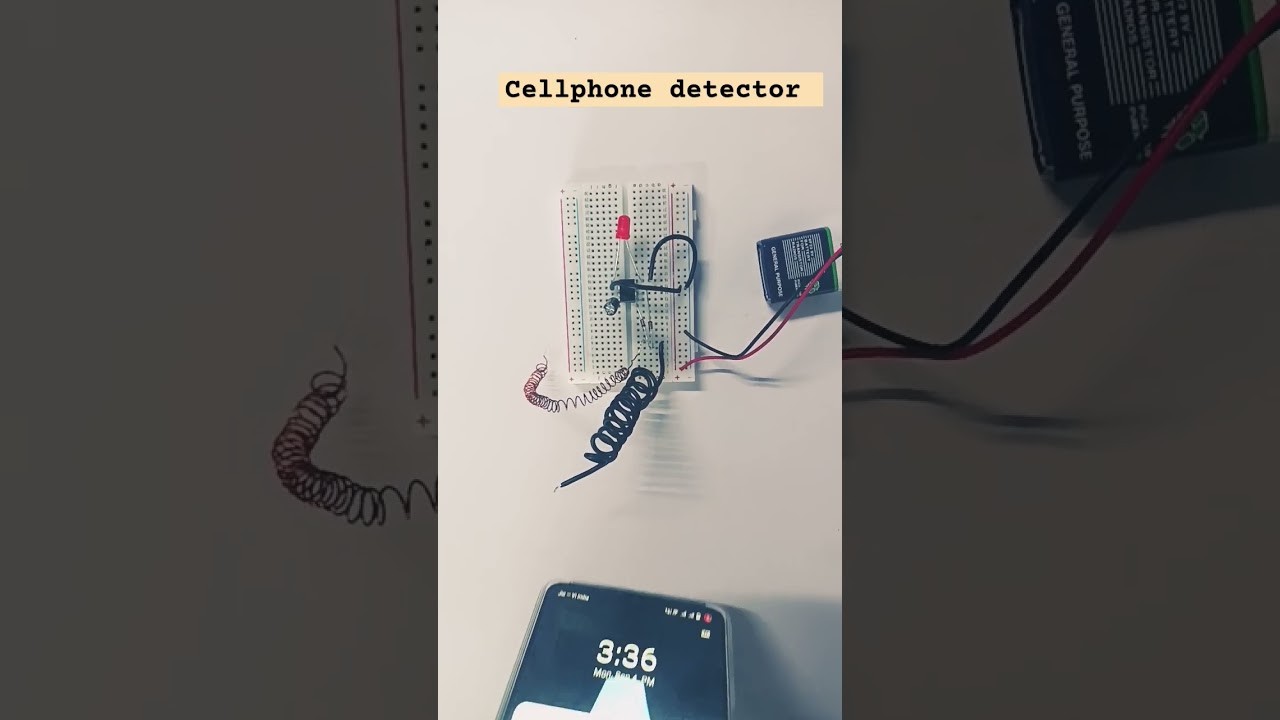Figure 1: Working Model Setup, Scientific Diagram & Project Prototype for Cell Phone Signal Radiation Detector Rf Sniffer Model