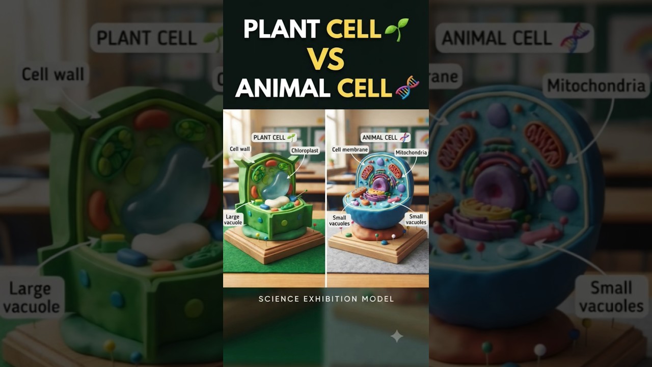 Figure 3: Working Model Setup, Scientific Diagram & Project Prototype for Cell Structure Working Model Plant And Animal Cell