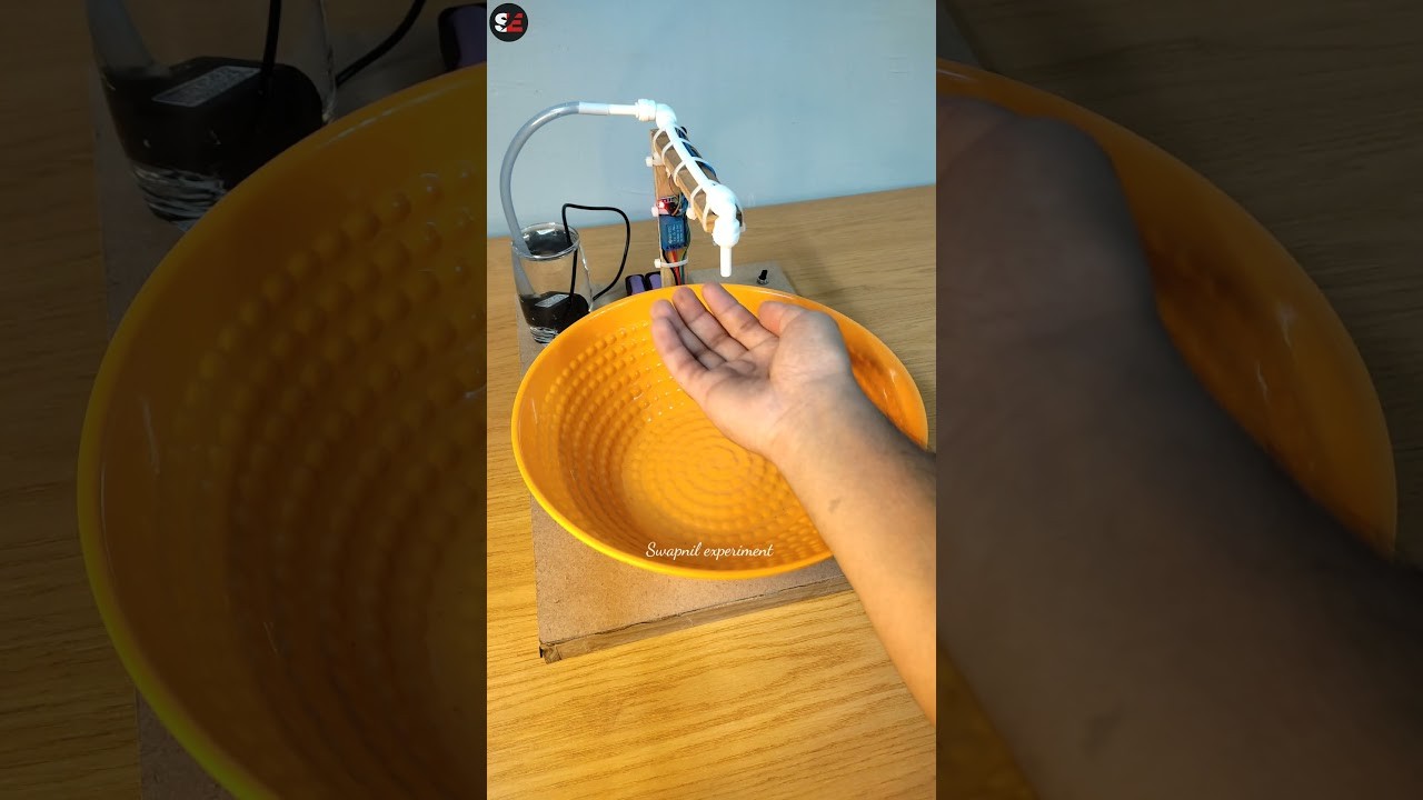 Figure 1: Working Model Setup, Scientific Diagram & Project Prototype for Contactless Hand Sanitizer Infrared Proximity Pump Model