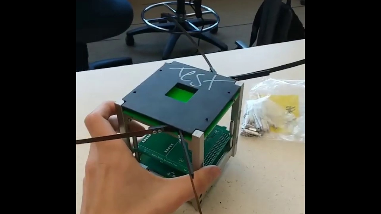 Figure 3: Working Model Setup, Scientific Diagram & Project Prototype for Cubesat Standard One Unit Aluminum Chassis Solar Deployer