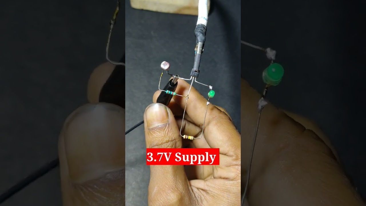 Figure 1: Working Model Setup, Scientific Diagram & Project Prototype for Dark Detector Automatic Night Lamp Using Bc547 Transistor