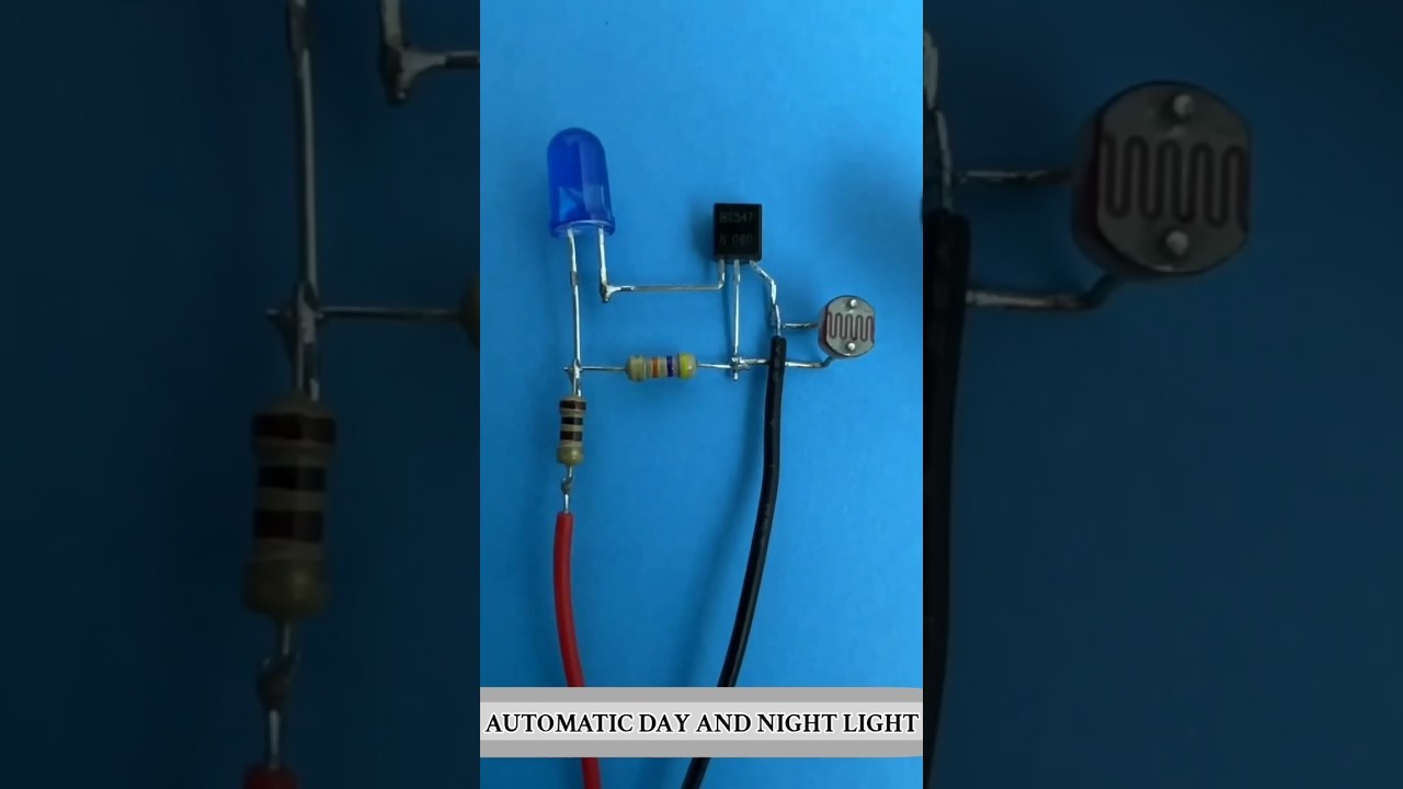 Figure 3: Working Model Setup, Scientific Diagram & Project Prototype for Dark Detector Automatic Night Lamp Using Bc547 Transistor