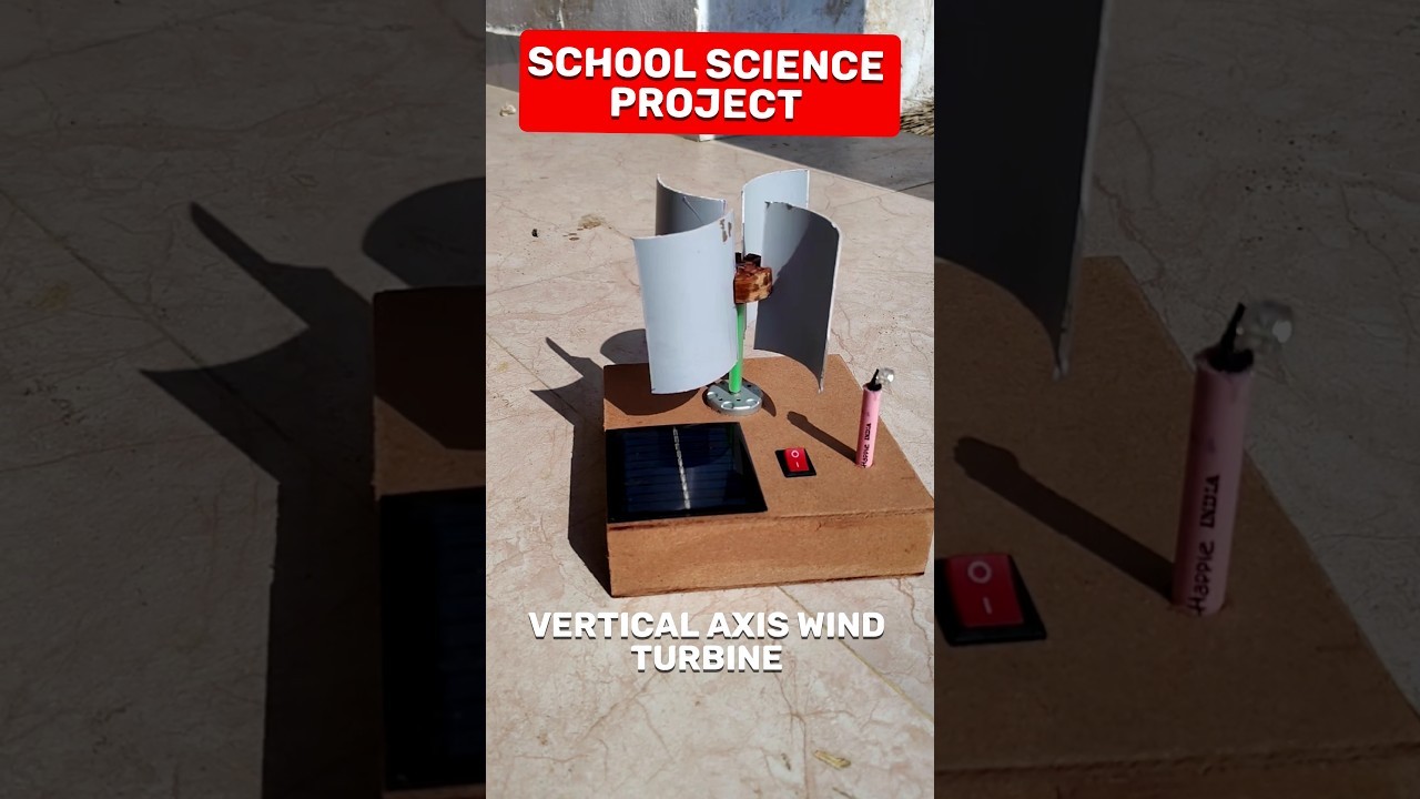 Figure 2: Working Model Setup, Scientific Diagram & Project Prototype for Darrieus Aerofoil Vertical Wind Generator Model