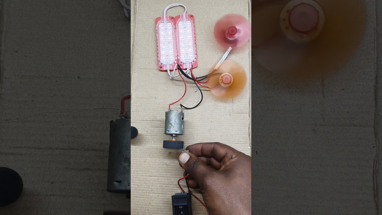 Figure 4: Working Model Setup, Scientific Diagram & Project Prototype for DC Motor Working Model Using Copper Wire