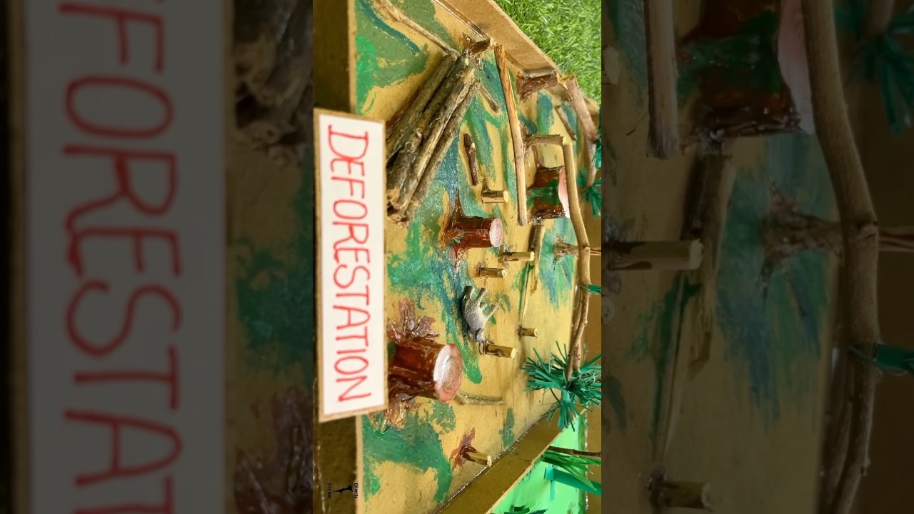 Figure 2: Working Model Setup, Scientific Diagram & Project Prototype for Deforestion And Afforestation Working Model