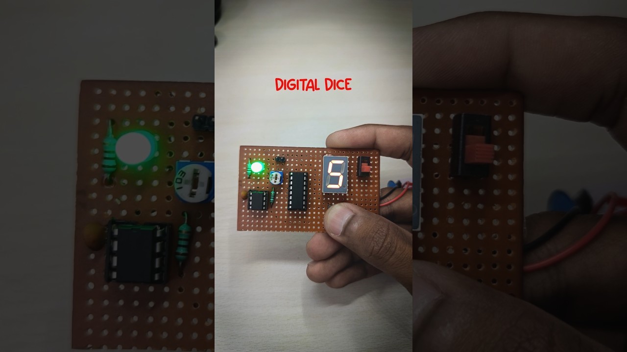 Figure 2: Working Model Setup, Scientific Diagram & Project Prototype for Digital Dice Circuit Using 4017 Counter And 555 Timer