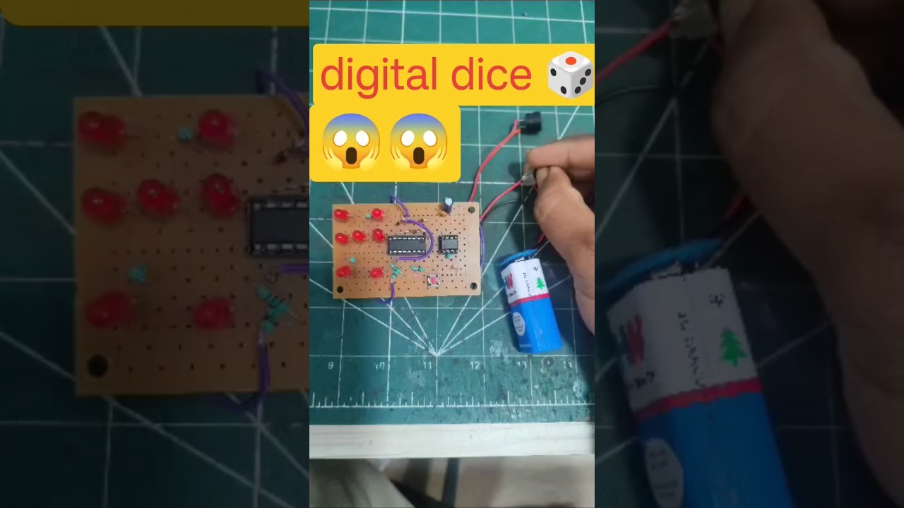 Figure 3: Working Model Setup, Scientific Diagram & Project Prototype for Digital Dice Circuit Using 4017 Counter And 555 Timer
