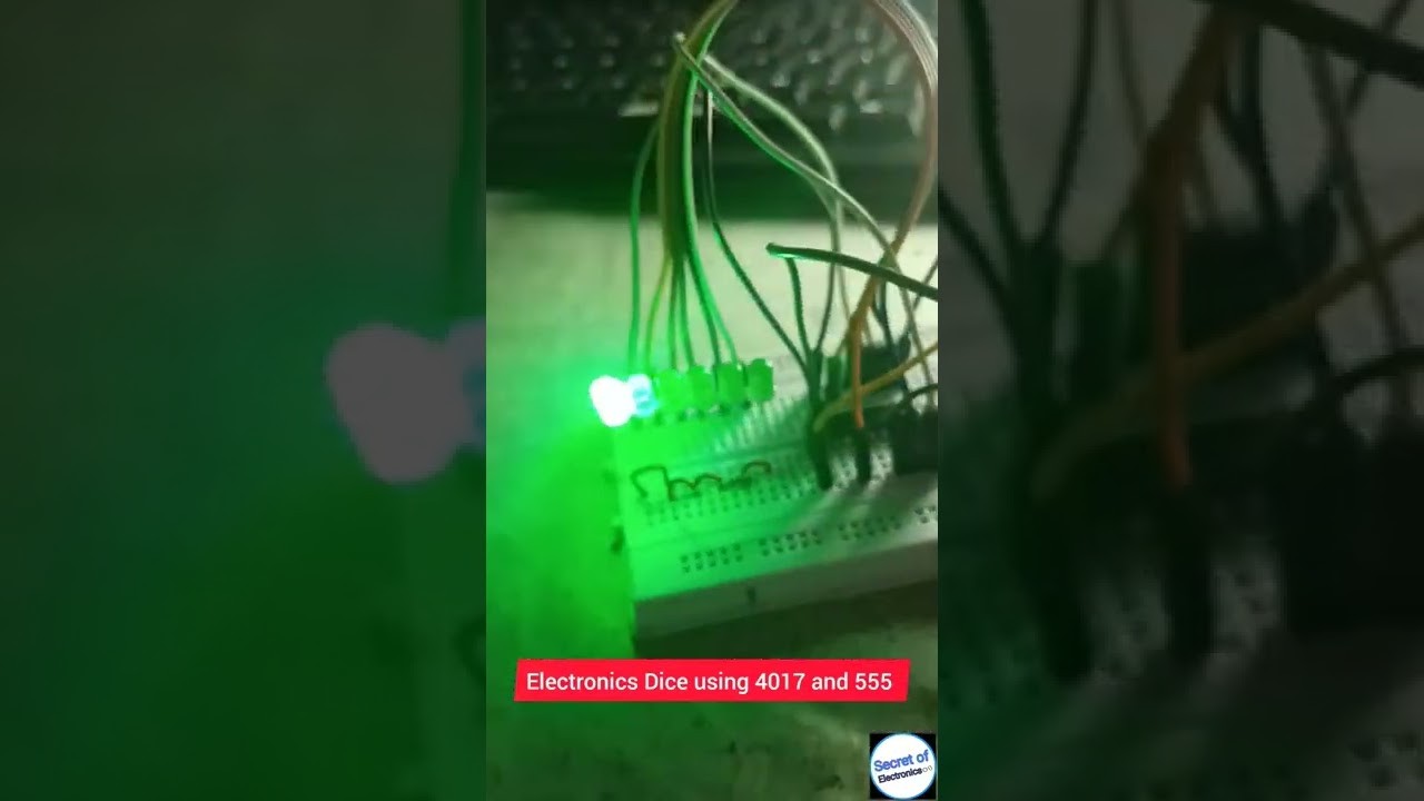Figure 4: Working Model Setup, Scientific Diagram & Project Prototype for Digital Dice Circuit Using 4017 Counter And 555 Timer