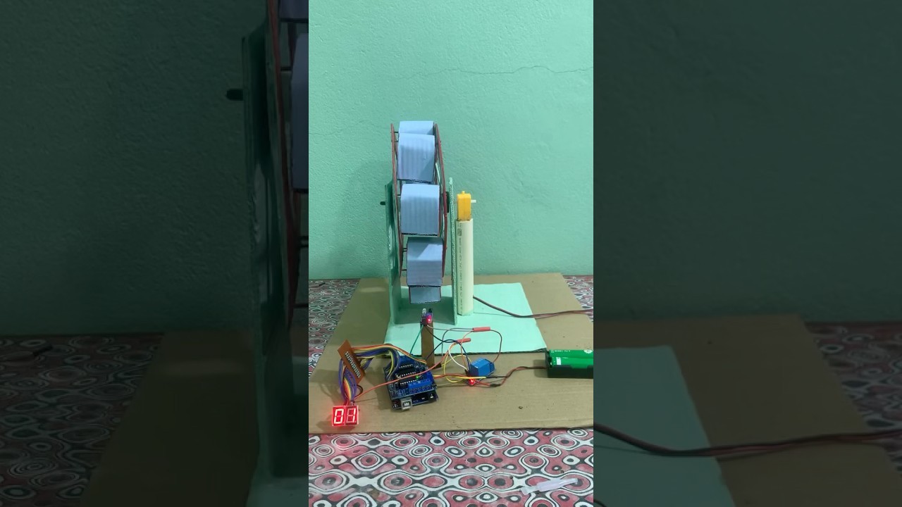 Figure 4: Working Model Setup, Scientific Diagram & Project Prototype for Digital Odometer Wheel Revolution Distance Counter Model