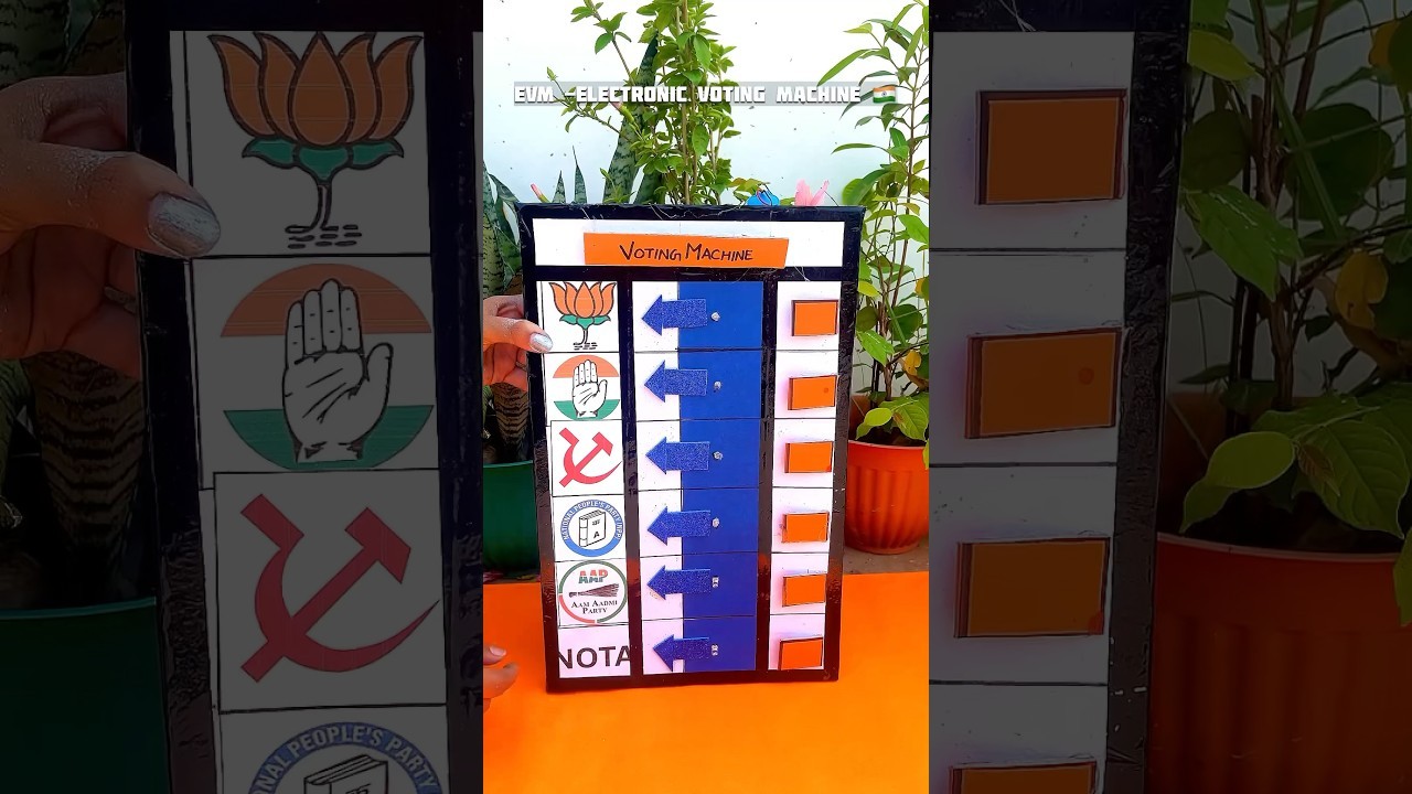Figure 4: Working Model Setup, Scientific Diagram & Project Prototype for Digital Voting Machine Electronic Evm Tally Counter Model