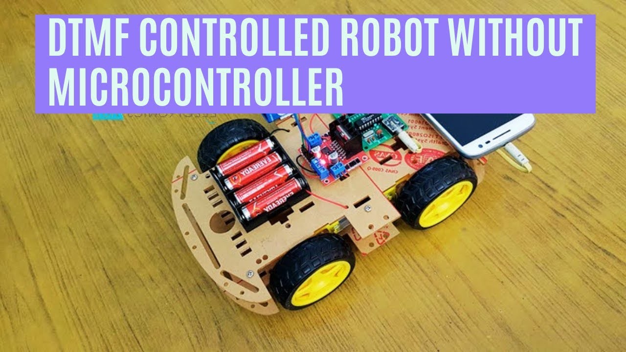 Figure 4: Working Model Setup, Scientific Diagram & Project Prototype for Dtmf Mobile Call Controlled Robot Without Microcontroller