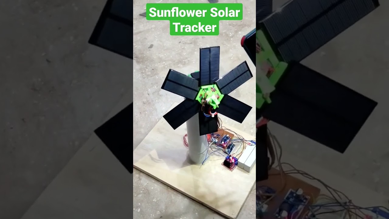 Figure 3: Working Model Setup, Scientific Diagram & Project Prototype for Dual Axis Solar Tracking Sunflower Using Quad LDR Model