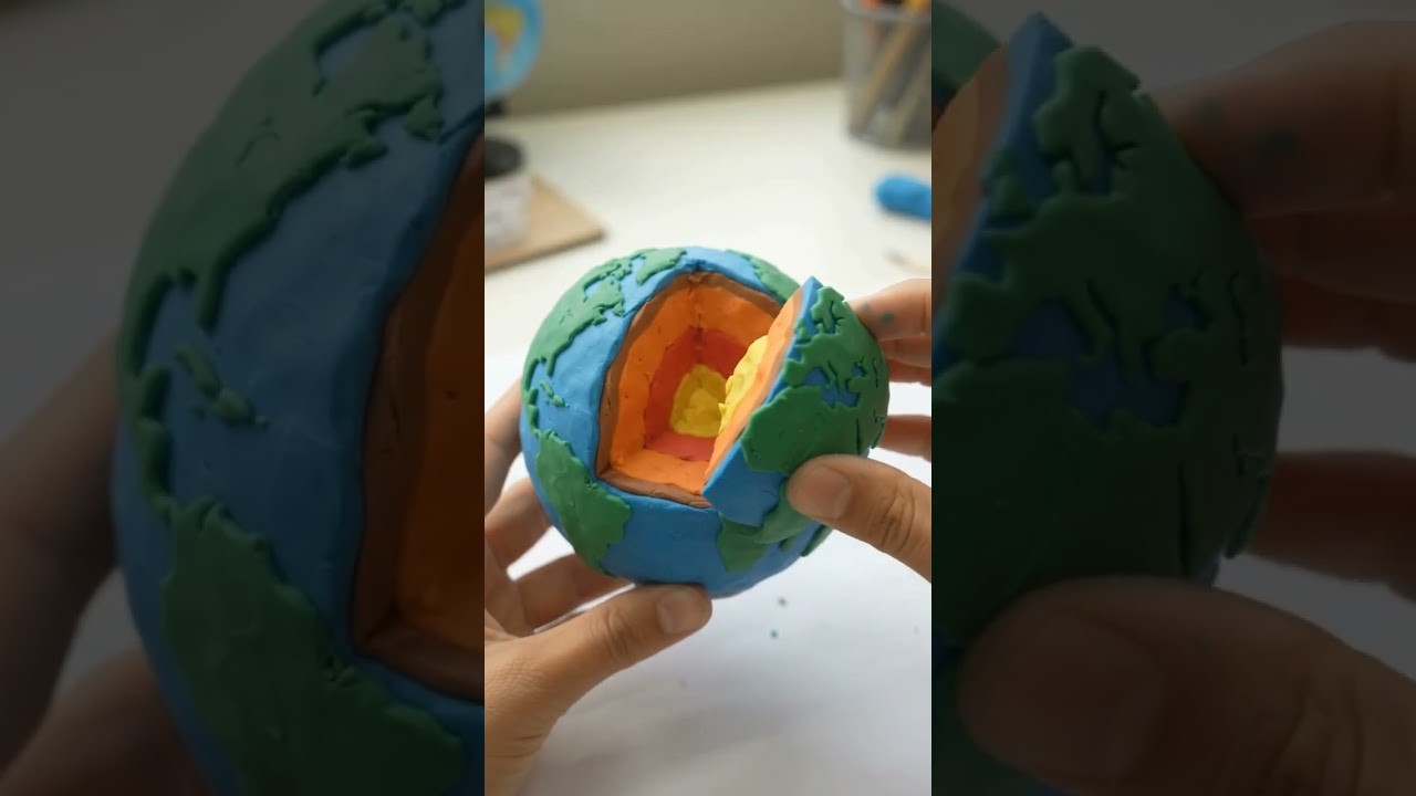Figure 3: Working Model Setup, Scientific Diagram & Project Prototype for Earth Internal Layer Crust Mantle Outer Core 3D Model