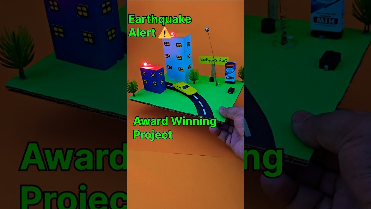 Figure 1: Working Model Setup, Scientific Diagram & Project Prototype for Earthquake Alarm Working Model