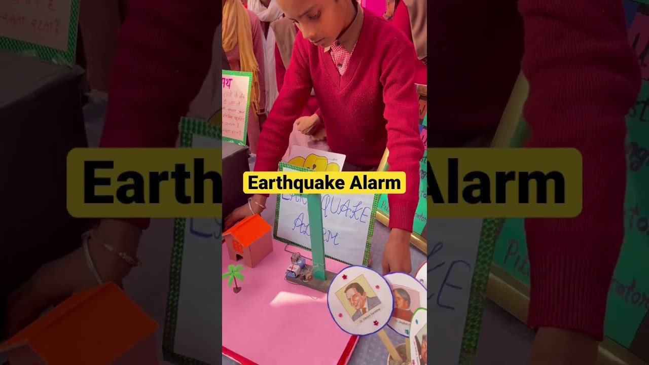 Figure 2: Working Model Setup, Scientific Diagram & Project Prototype for Earthquake Alarm Working Model