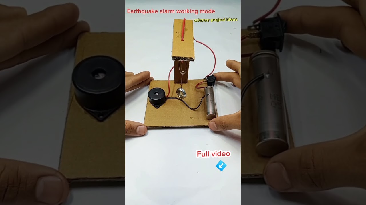 Figure 3: Working Model Setup, Scientific Diagram & Project Prototype for Earthquake Alarm Working Model