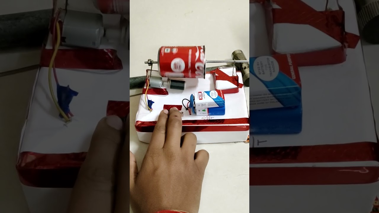 Figure 2: Working Model Setup, Scientific Diagram & Project Prototype for Eddy Currents Working Model Electromagnetic Braking