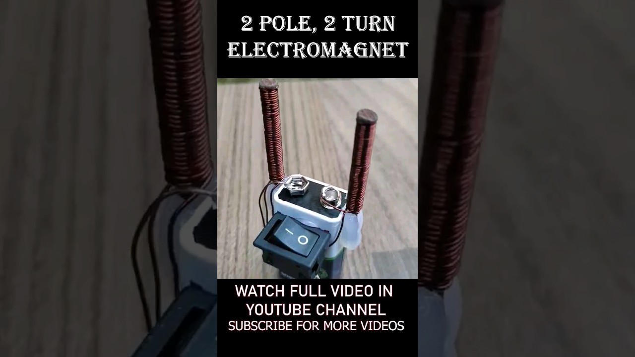 Figure 2: Working Model Setup, Scientific Diagram & Project Prototype for Electromagnet Working Model With Iron Nail