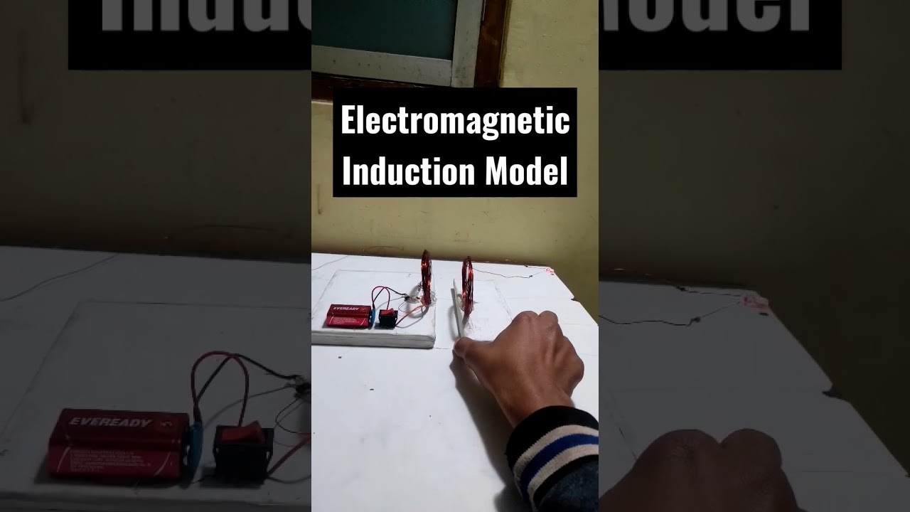 Figure 1: Working Model Setup, Scientific Diagram & Project Prototype for Electromagnetic Induction Working Model Physics