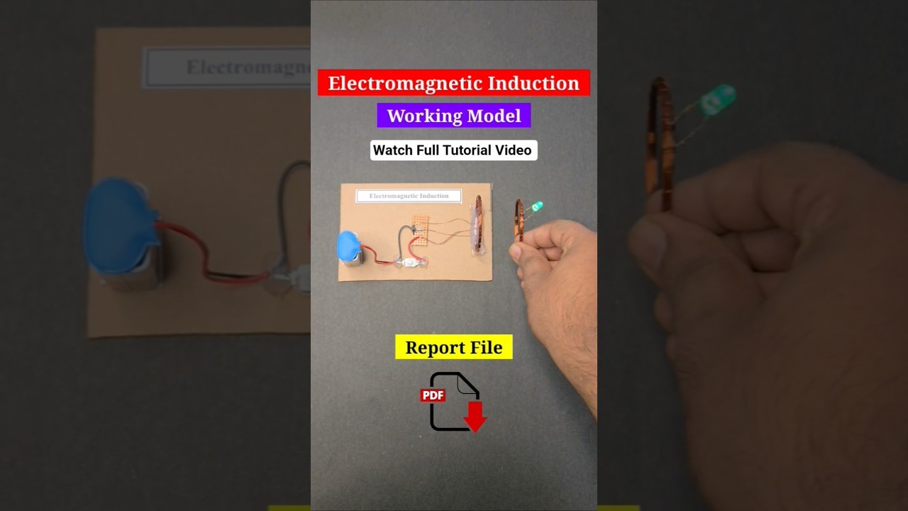 Figure 4: Working Model Setup, Scientific Diagram & Project Prototype for Electromagnetic Induction Working Model Physics