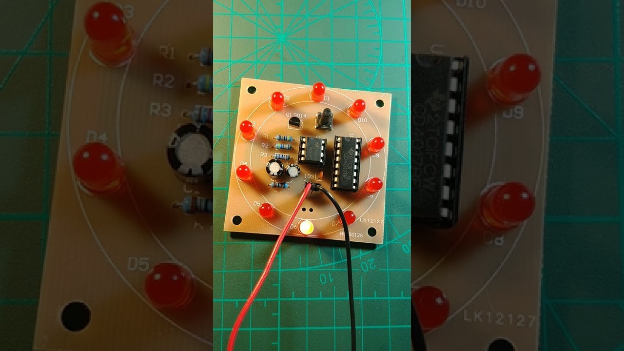 Figure 1: Working Model Setup, Scientific Diagram & Project Prototype for Electronic Roulette Spinning LED Chaser Wheel Model