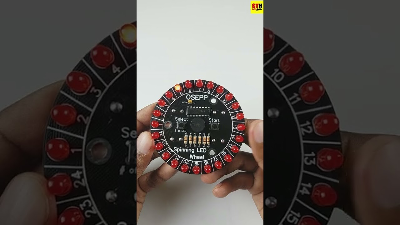 Figure 2: Working Model Setup, Scientific Diagram & Project Prototype for Electronic Roulette Spinning LED Chaser Wheel Model