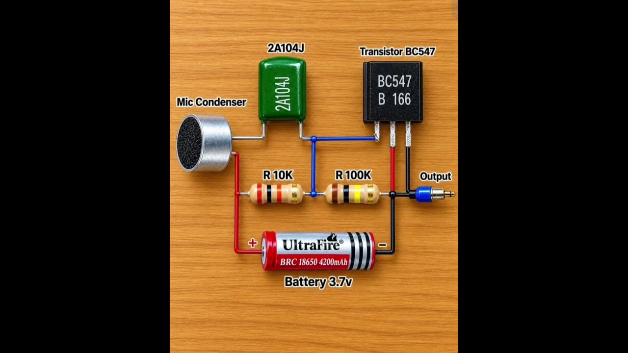 Figure 4: Working Model Setup, Scientific Diagram & Project Prototype for Electronic Stethoscope Condenser Mic Operational Amplifier