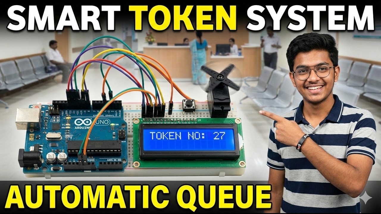 Figure 2: Working Model Setup, Scientific Diagram & Project Prototype for Electronic Token Display Bank Queue Management Model