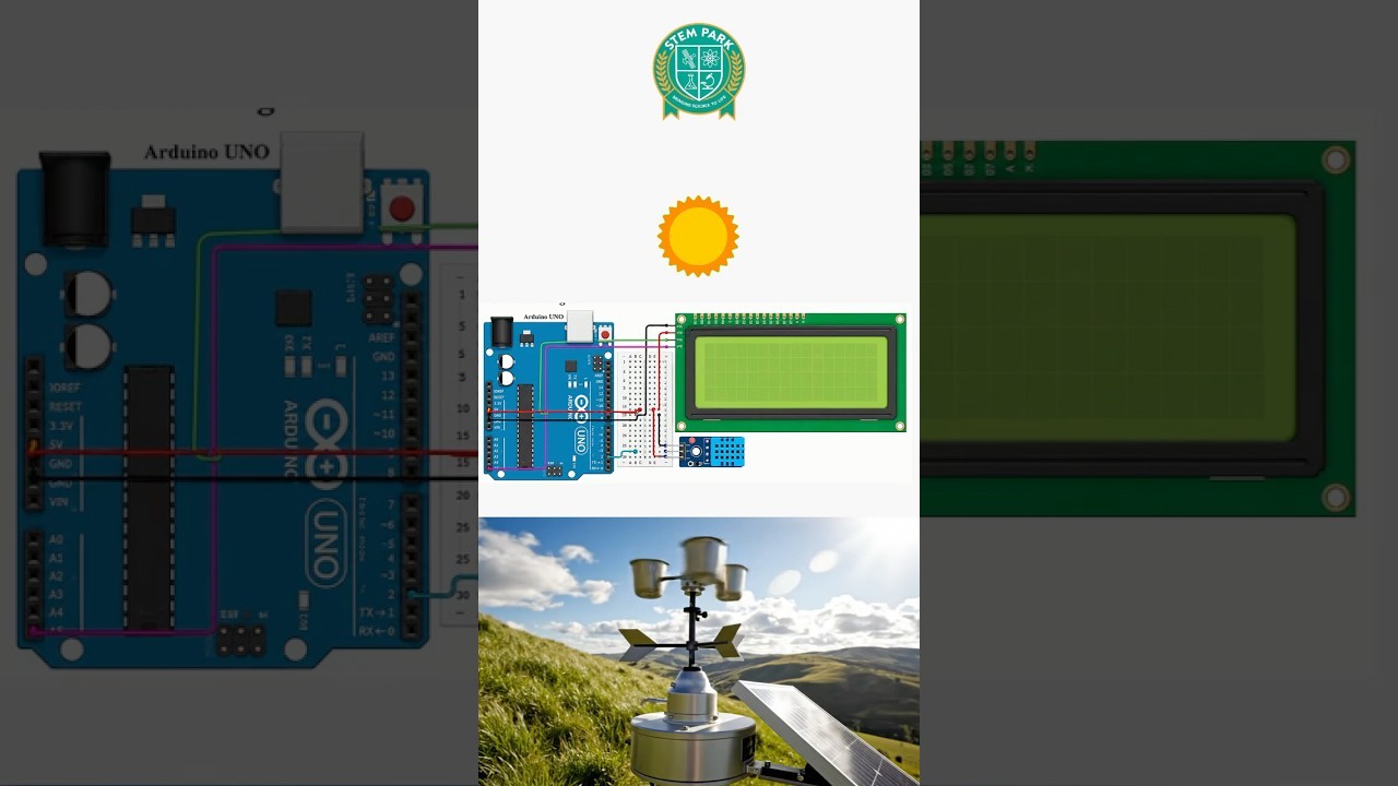 Figure 2: Working Model Setup, Scientific Diagram & Project Prototype for Four In One School Weather Station Lcd Datalogger
